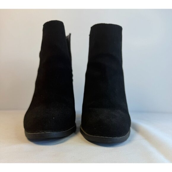 Steve Madden Shepp Women’s Size 6 Black Suede Block Heel Comfort Ankle Booties - Picture 5 of 12
